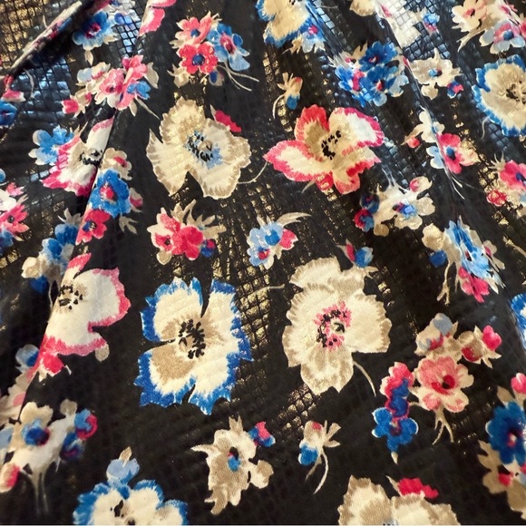 ROTATE Birger Christensen Size 2 Jojo Floral Print Midi Shirtdress - Picture 11 of 12